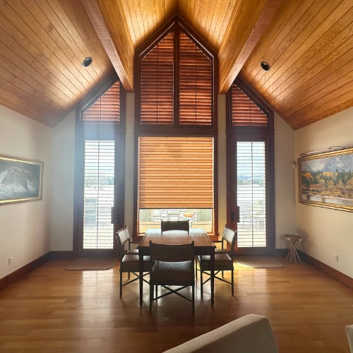 Grand Teton Window Treatments in dining area